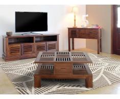 Couchtisch Massivholz Bali II - 2 Schubladen