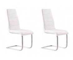 Stuhl Freischwinger 2er-Set Mezzo - Weiß