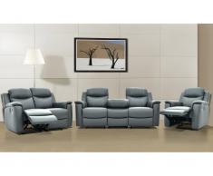 Ledergarnitur Relax Evasion 3+2+1 - Anthrazit