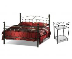 Sparset Marquise: Bett in 160x200 inkl. 2 Nachttische (3-tlg.)
