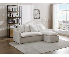 Ecksofa - Ecke wechselbar - melierter Stoff - Beige - PENIOLA von Maison Céphy