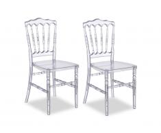 Stuhl 6er-Set Polycarbonat VICOMTE - Transparent
