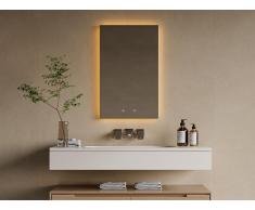 Badezimmerspiegel rechteckig mit Beleuchtung - beschlagfrei - 50 x 80 cm - MASUA
