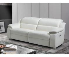 Relaxsofa elektrisch 3-Sitzer - Leder - Elfenbeinfarben - ARENA III