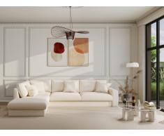 Ecksofa - Ecke links - Stoff - Beige - JULINA von Maison Céphy