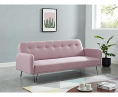 Schlafsofa Klappsofa 3-Sitzer - Stoff - Rosa - TESS