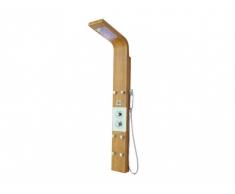 Massage Duschpaneel Duschsäule Holz LED Emira