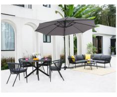 Garten-Essgruppe: Esstisch D. 120 cm + 4 Stühle 6 - Aluminium - PORTOFINO von MYLIA