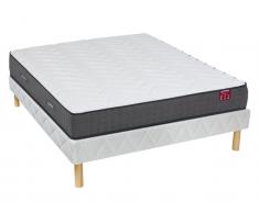 Matratzen-Bettgestell-Set BABYLONE - Taschenfederkern & Memory Schaum - 160 x 200 cm
