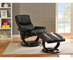 Massagesessel Leder Julio - Schwarz