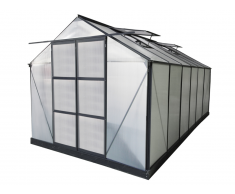 Garten Gewächshaus Aluminium Kalida - 13 m² - Anthrazit