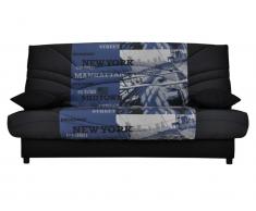 Schlafsofa Klappsofa mit Bettkasten Saloon - Motiv Manhattan