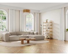 Großes Ecksofa - Ecke rechts - melierter Stoff - Beige - POGNI von Maison Céphy