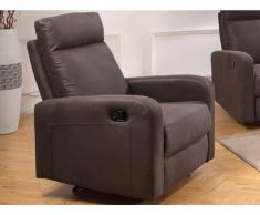 Relaxsessel Stoff CARLINA - Braun