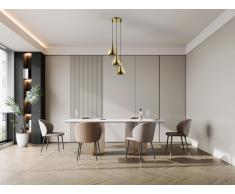 Deckenleuchte - Metall - 3 Lampenschirme - 36 x 138 cm - Goldfarben glänzend - OSARA