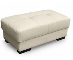 Sitzhocker Leder Metropolitan II - Elfenbein
