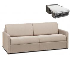 Schlafsofa 4-Sitzer - Liegefläche: 160 cm - Matratzenhöhe: 22 cm - Stoff - Beige - CALIFE