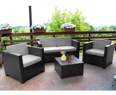 Lounge Sitzgruppe Sophie II (4-tlg.) - Anthrazit