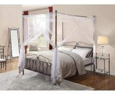 Metallbett Himmelbett mit Lattenrost Marquise - 140x190 cm