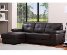 Boxspring Ecksofa Leder Hazel - Ecke Links - Braun