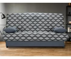 Schlafsofa Klappsofa mit Bettkasten FARWEST - Motiv ETHNIQUE