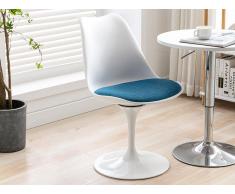 Stuhl - Polypropylen & Metall - Blau und Weiß - XAFY