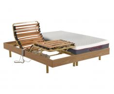 Matratzen elektrischer Lattenrost 2er-Set Memory Schaum TANTALE - OKIN-Motoren - 2 x 70 x 190 cm