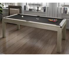 Multifunktionstisch - Billard & Tischtennis - 182 x 102 x 80 cm - Holzfarben hell - HENK