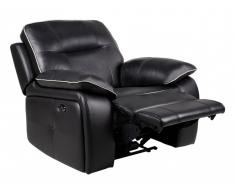 Relaxsessel Fernsehsessel Leder CATANE - Schwarz