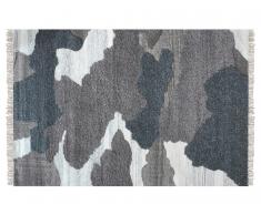 Teppich handgewebt COUNTRY von SIA - Baumwolle - 160x230cm - Anthrazit