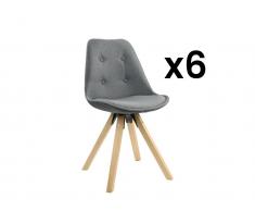 Stuhl 6er-Set Stoff ANEYA