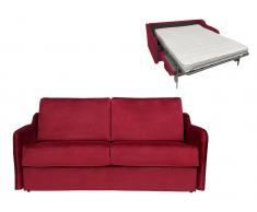 Schlafsofa mit Matratze 3-Sitzer COTIO - Samt - Bordeaux