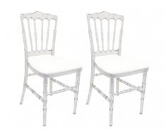 Stuhl 2er-Set Polycarbonat VICOMTE mit Stuhlkissen - Transparent