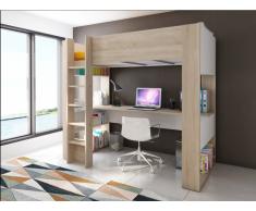 Hochbett mit Schreibtisch NOAH - 90x200cm