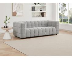 Sofa 3-Sitzer - Bouclé-Stoff - Hellgrau - LERICI von Pascal Morabito