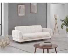 Schlafsofa Klappsofa 3-Sitzer - Stoff - Beige - PODIDA