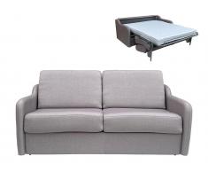 Schlafsofa mit Matratze 3-Sitzer COTIO - Stoff - Silbergrau