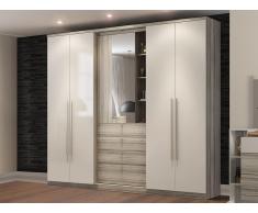 Kleiderschrank ISAK mit Spiegel - 4 Türen