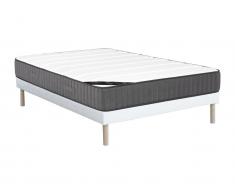 Taschenfederkernmatratze-Bettgestell-Set - 160 x 200 cm - Hybridmatratze - 7 Zonen - Hochelastischer Kaltschaum - Stärke 26 cm - AUDACE von PALACIO