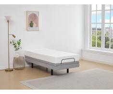 Dekoratives Bettgestell mit elektrischer Relaxfunktion - 90 x 200 cm - Stoff - Grau - ALPANA von YSMÉE