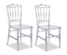 Stuhl 2er-Set Polycarbonat VICOMTE - Transparent