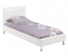 Polsterbett Strass Gabin - 90x200 cm - Weiß