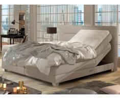 Boxspringbett Stoff mit Elektromotor PRIVILEGE - 160 x 200 cm - Beige