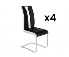 Stuhl Freischwinger 4er-Set Matilda - Schwarz