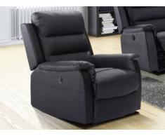 Relaxsessel Leder Incliner TRIVENTO - Schwarz