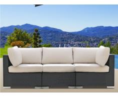 Polyrattan Gartensofa 3-Sitzer Alanda - Anthrazit
