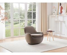 Drehsessel - Samt - Taupe - MATENA