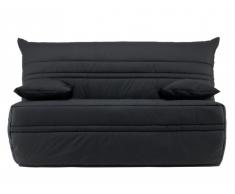 Schlafsofa Klappsofa - Stoff - 140 x 190 cm - Schwarz - CANYON