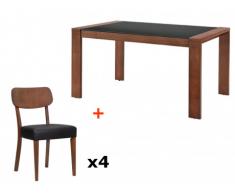 Essgruppe RUBBEN: Esstisch + 4 Stühle
