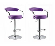 Barhocker 2er-Set Canasta - Pflaume
